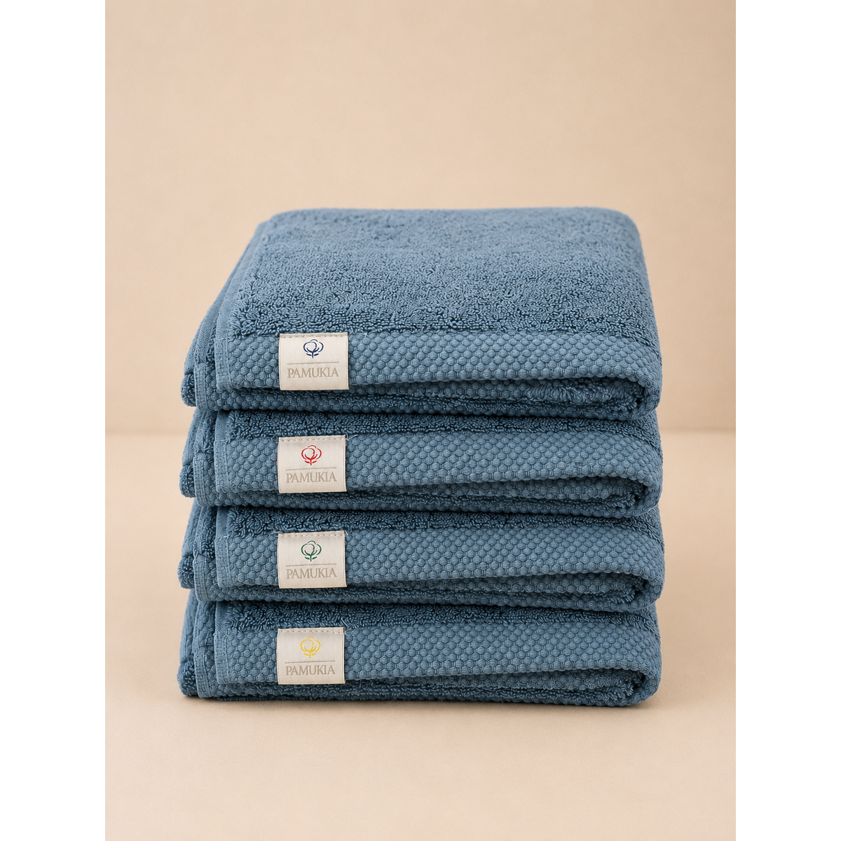 Juego de Toallas de Baño Familiar Pamukia para 4 Personas - 100% Algodón Orgánico Certificado GOTS | Esencia