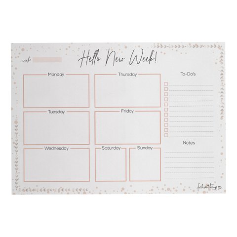 Deskplanner Hello new week A5
