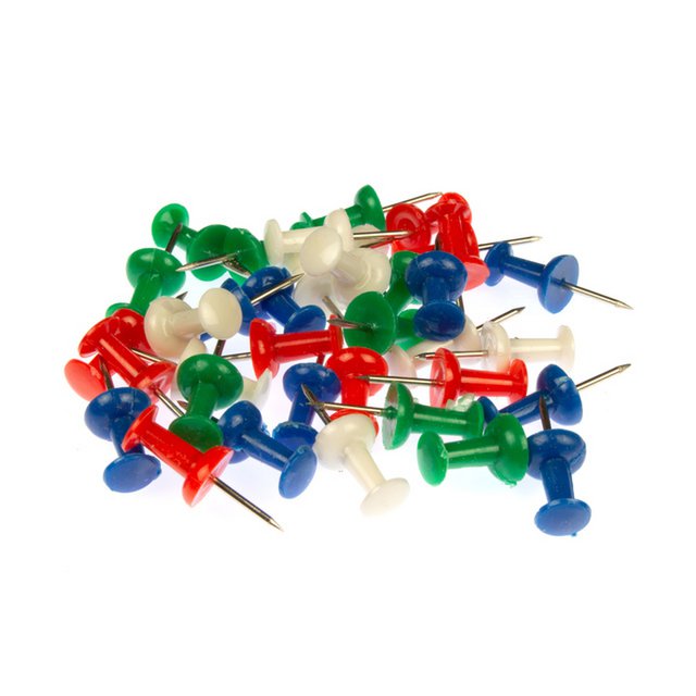 Push-pins Kangaro 40 stuks 10mm naald, 12x9mm knop, 4 kl.