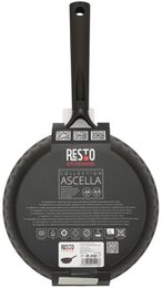 RESTO Padella Ø24 cm Ascella 94009 – Nera – Rivestimento Antiaderente Senza PFAS – Adatta per Induzione e Tutte le Fondi di Calore – Alluminio Riciclato