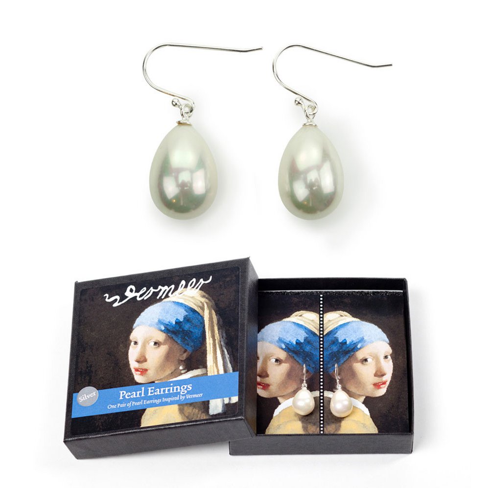 Pearl Earrings, Silver, Vermeer, Girl with the Pearl earring