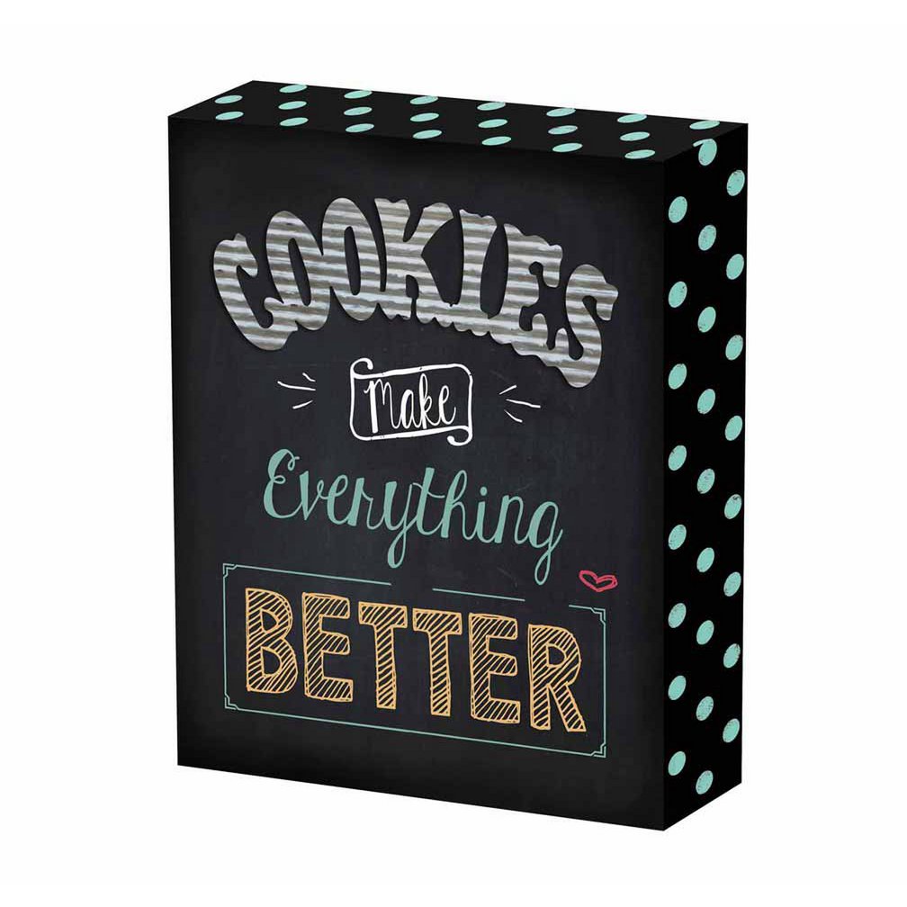 Decoración de madera Galletas 18x13 cm
