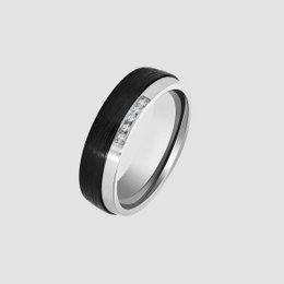 "Urban Vows" kvinders partnerring lavet af rustfrit stål, tofarvet, str. 60
