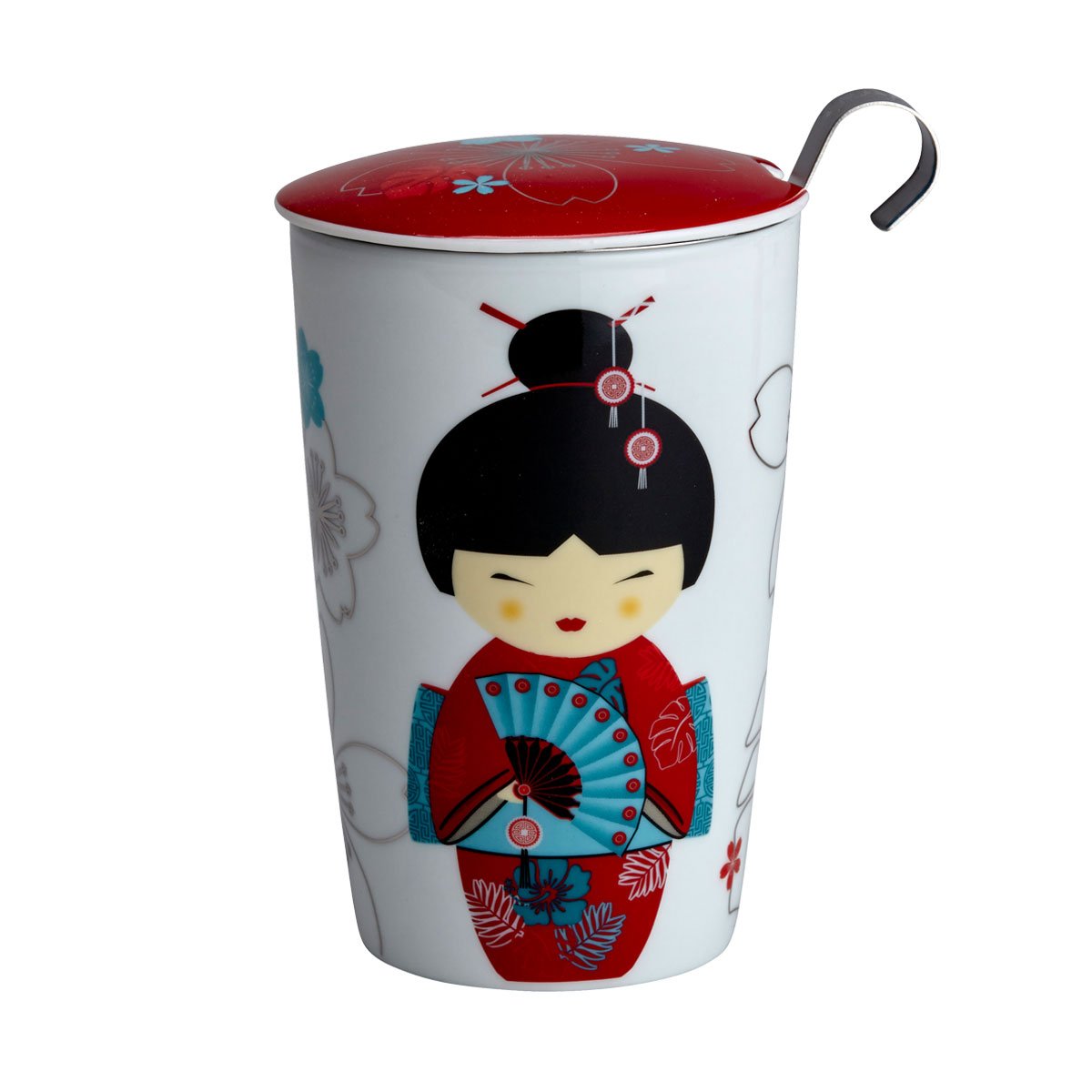 Kubek porcelanowy TEAEVE® "Mała Gejsza czerwony"