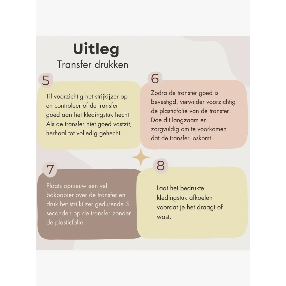 Kleidungstransfer Positive Energie braun