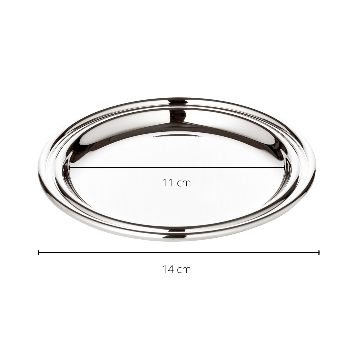 EDZARD coaster bottle coaster Astoria, elegant silver-plated and tarnish-proof, diameter 14 cm