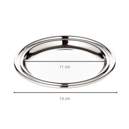 EDZARD coaster bottle coaster Astoria, elegant silver-plated and tarnish-proof, diameter 14 cm