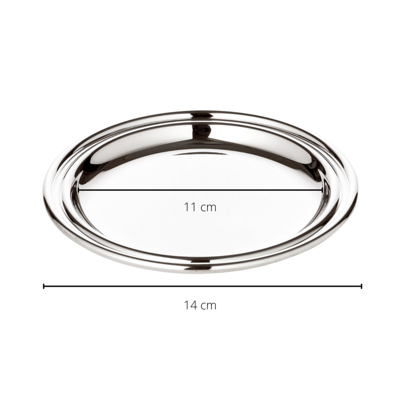 EDZARD coaster bottle coaster Astoria, elegant silver-plated and tarnish-proof, diameter 14 cm