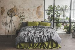 Linnen beddengoedset voor VK/EU in verschillende kleuren en maten