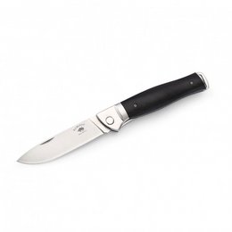 ED MAHONY Ebony Folder 3ème génération du couteau de poche de la série Ground Zero Liner Lock, 440C, bois Pakka noir