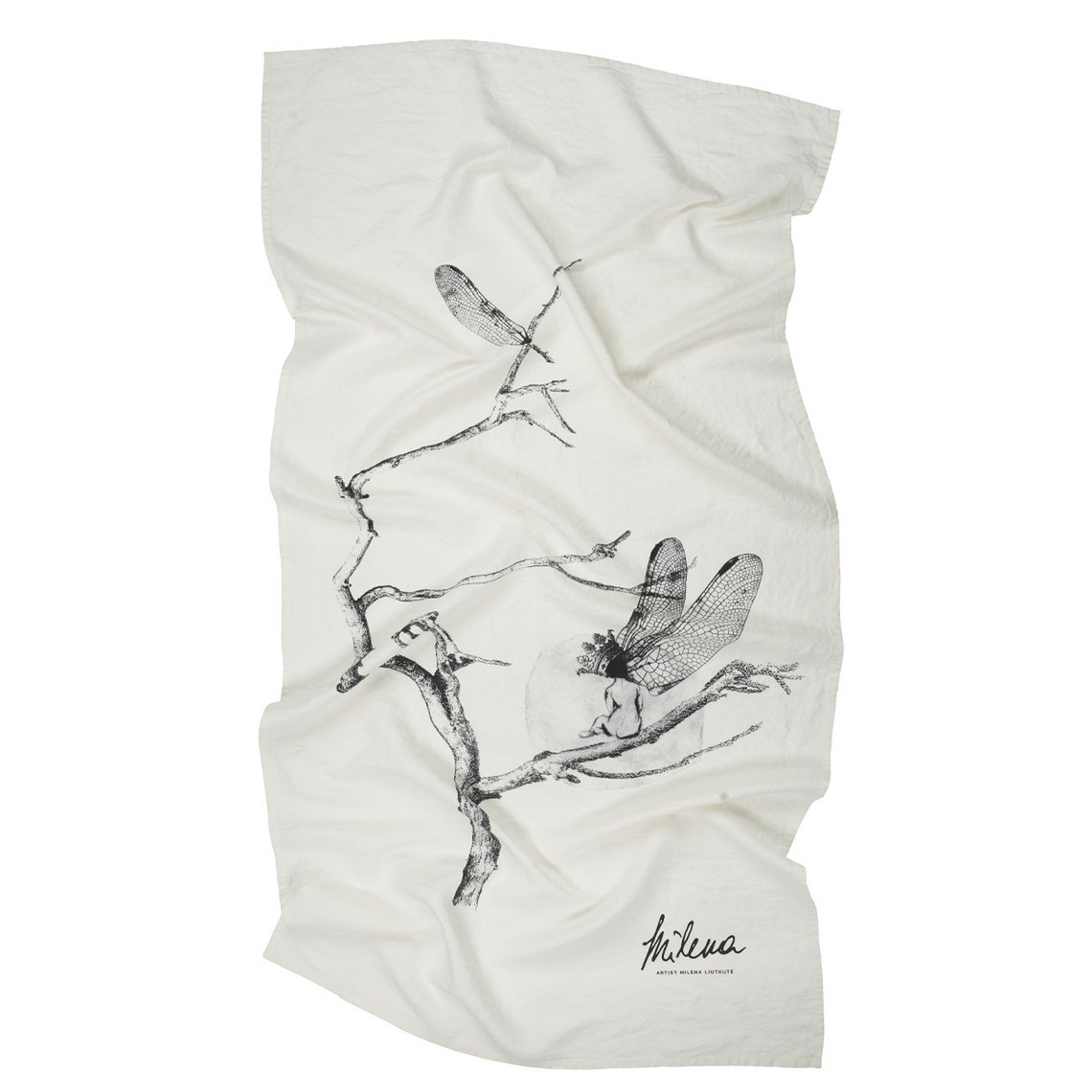 Linen beach towel Muse - Milena Liutkutė-Grigaitienė