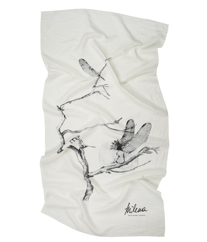 Linen beach towel Muse - Milena Liutkutė-Grigaitienė