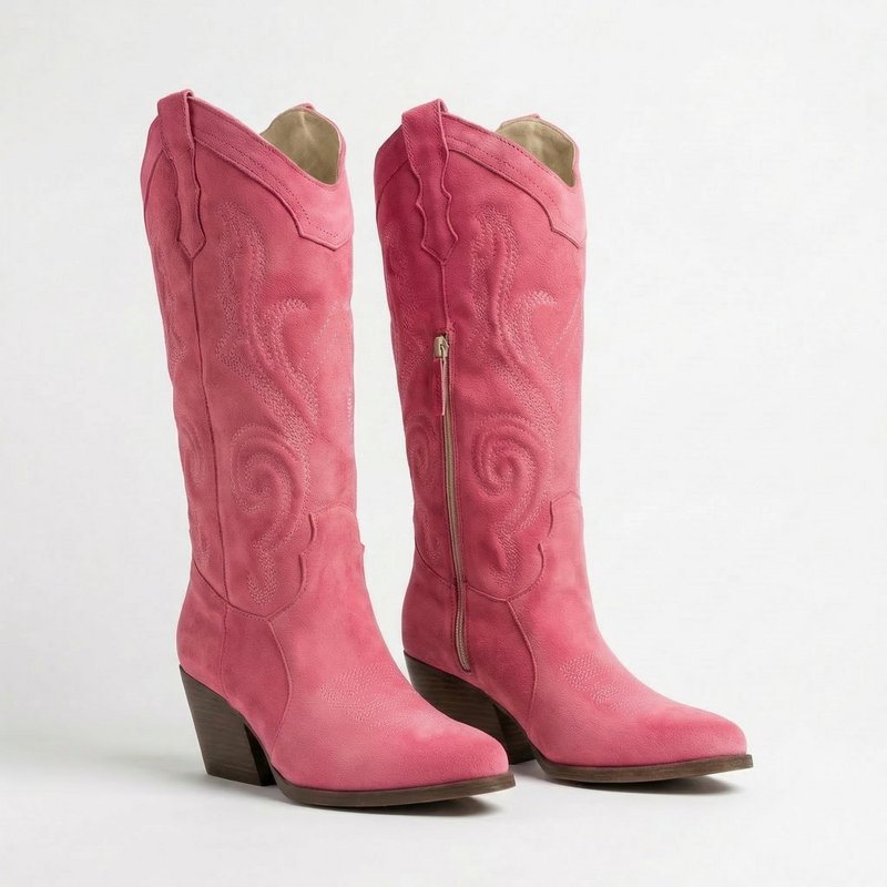 Leonie Shell Pink Texan støvler