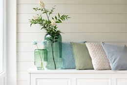 J-Line kussen Gewoven - polyester - beige
