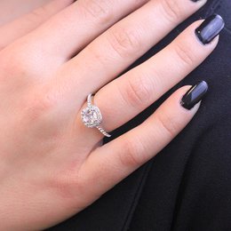 Bague Cushy - Argenté et Cristal