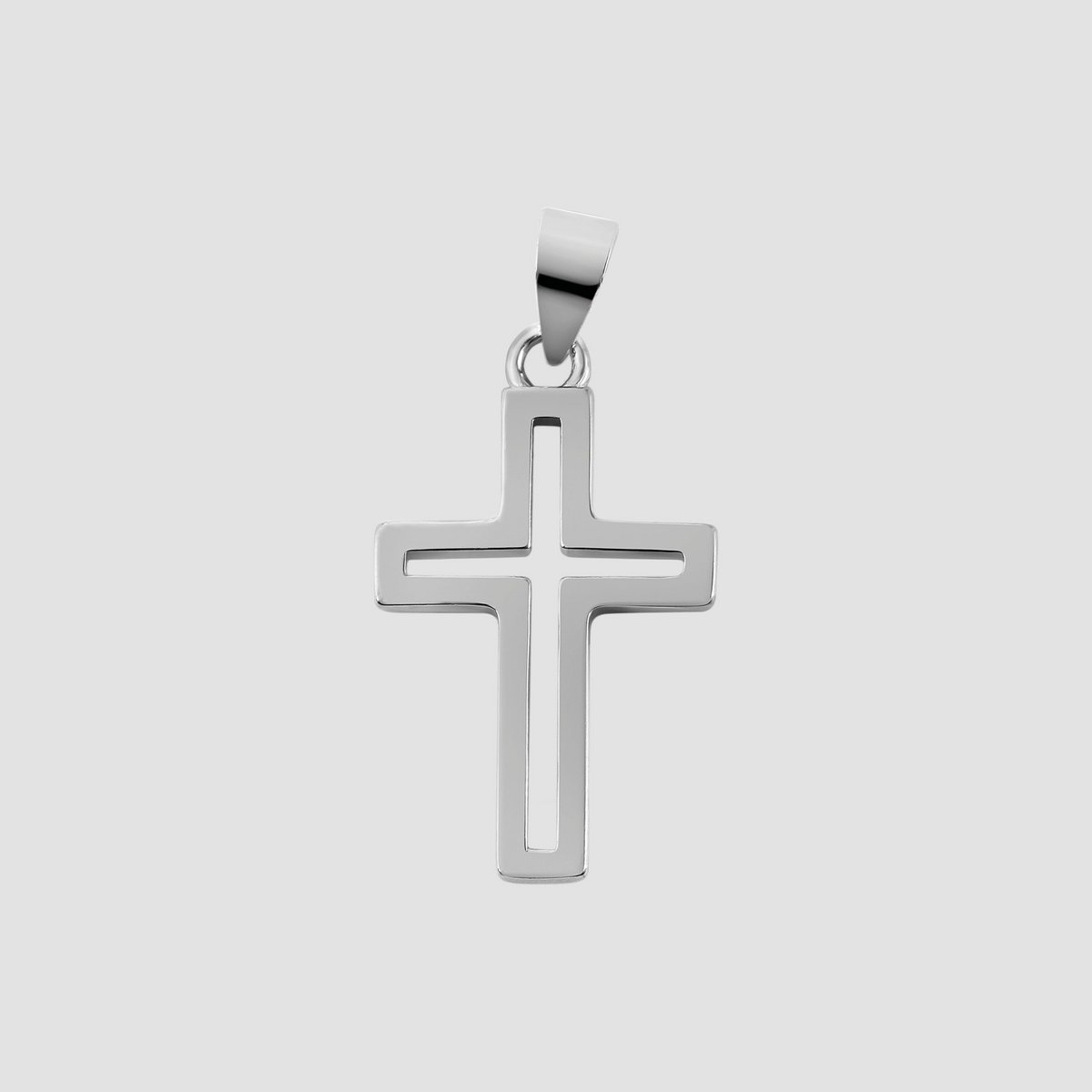 "Masih" 925/- echt zilveren kruishanger, 925/gerhodineerd (zonder ketting)