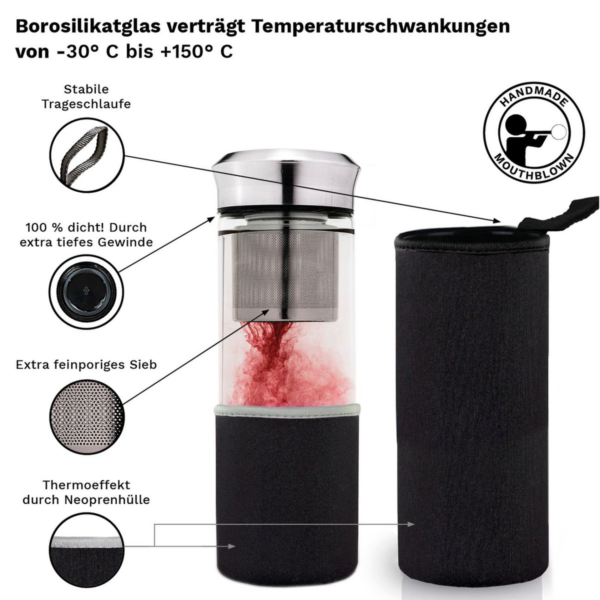 Teamaker Schwarz 400 ml