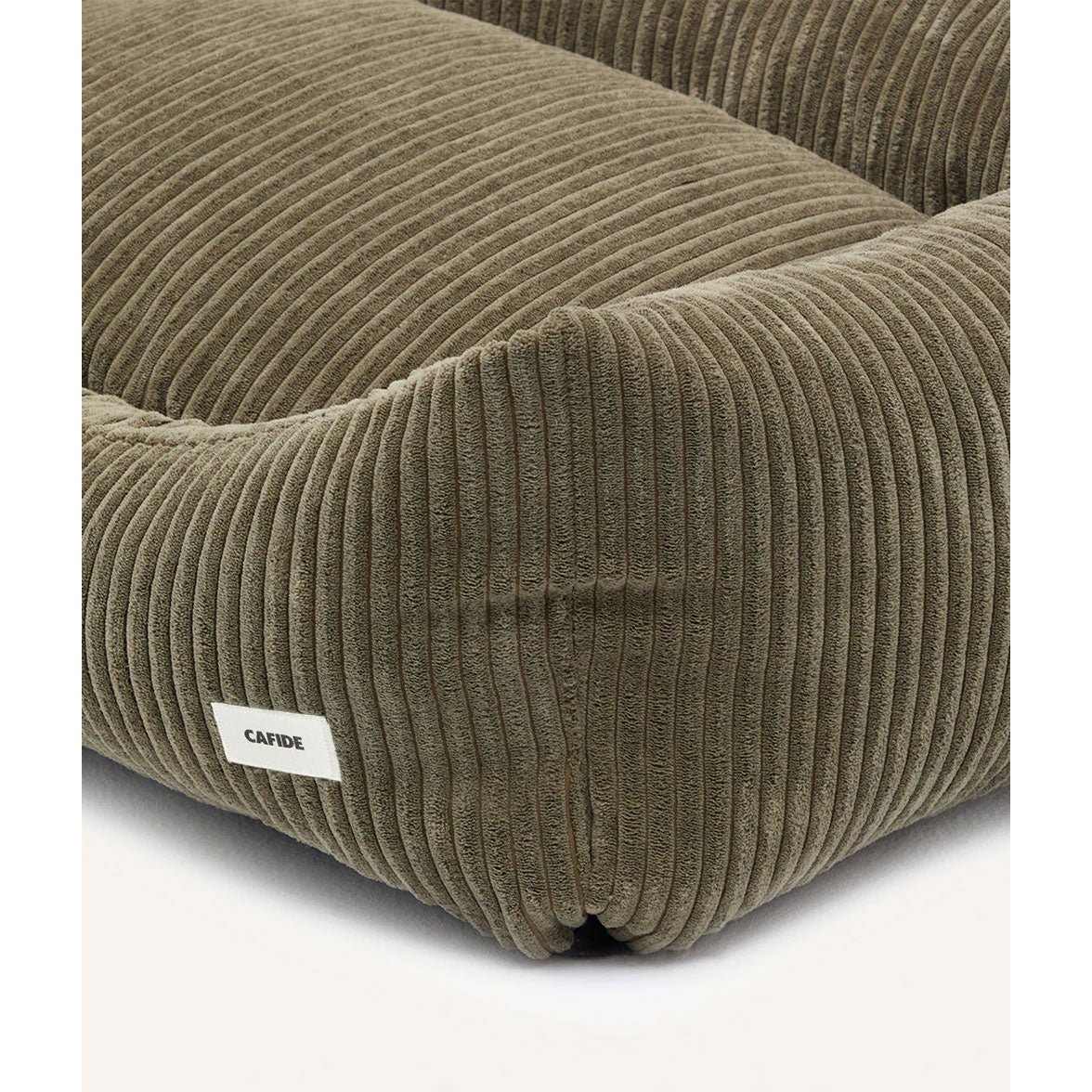 Green Corduroy Dog Bed, Snozy