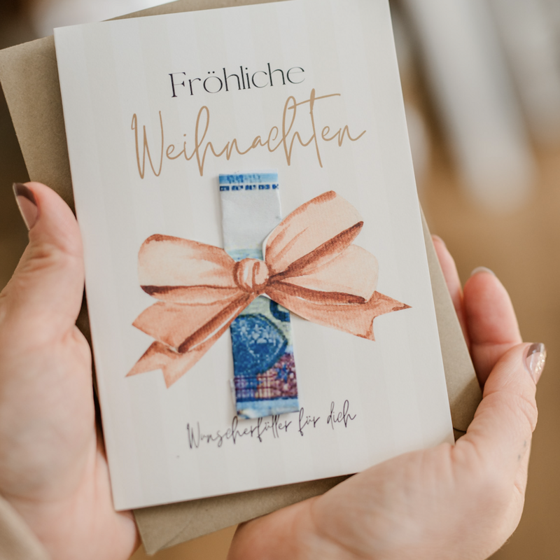 Christmas card for money gifts with an envelope "Wish filler"