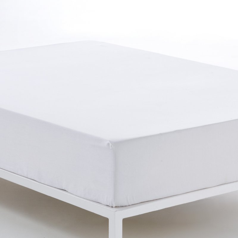 Bajera justerbar satén farve blanco - Cama de 200 (stor 210 y alto 35 cm) - 100% algodón - 300 hilos. Gramage: 118