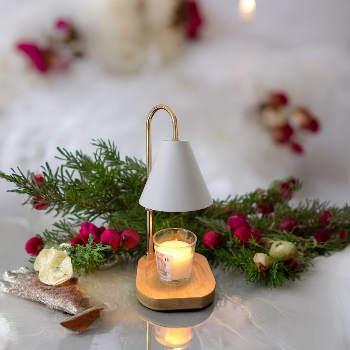 Zachte warmteverspreider - Candelia - elektrische brander voor geurkaars - geïntegreerde dimmer - decoratie en cadeau-idee
