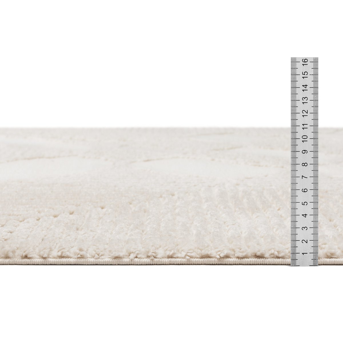 Alfombra Suave De Pelo Largo - Uni Blanco Nórdico - Alfombra Boho Scandi - Salón, Redonda - Ø120 cm (redonda)