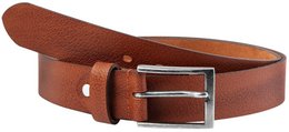 Leonardo Verrelli genuine leather belt, brown/tan, can be shortened, 110 cm