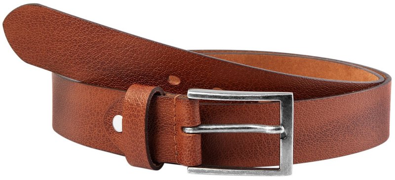 Cintura Leonardo Verrelli in vera pelle marrone/cuoio accorciabile 110 cm
