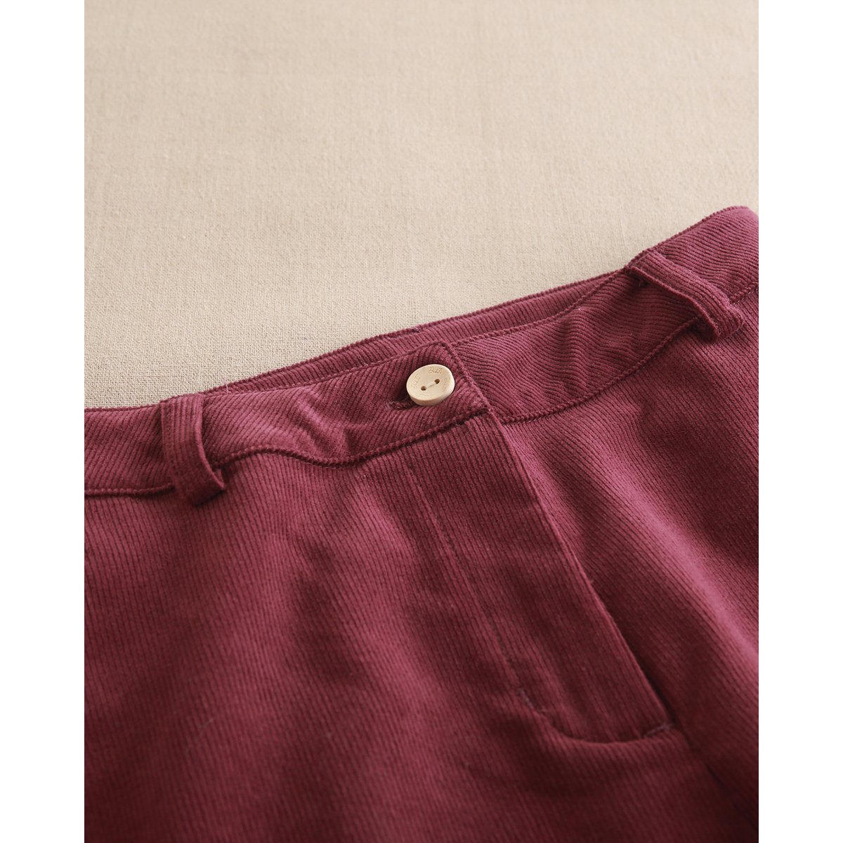 Lange corduroy broek voor meisjes in auberginekleur P80-11604175