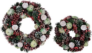 WREATHES SILVRETTA 2 PIECE SET (HOFF6683)