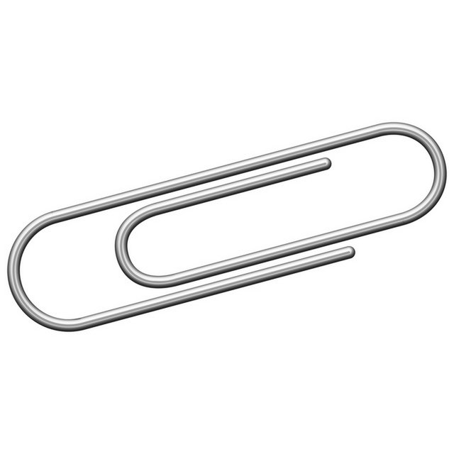 Paper clips Kangaro 25 mm round box 100 pieces, galvanized