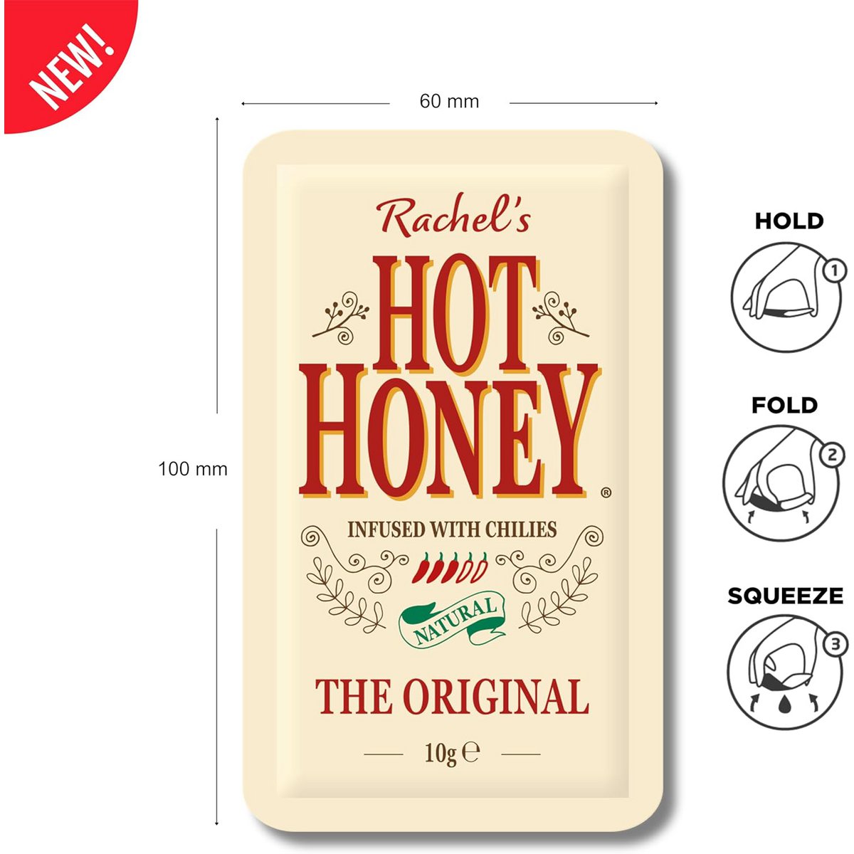 Rachel's Hot Honey ® - 10 g ENKEL-DOS PÅSE