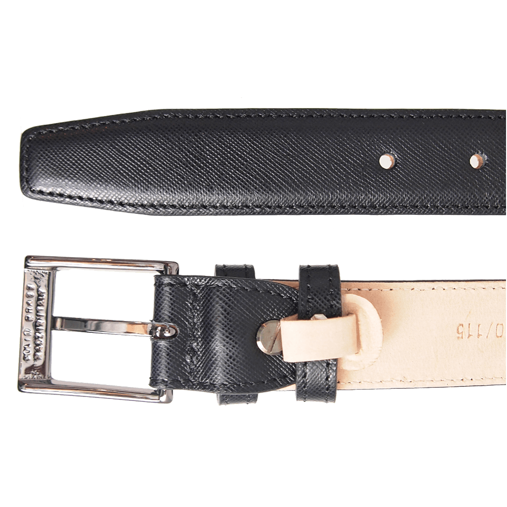 34 mm Sartorial Saffiano Riem Zwart