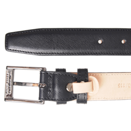 34 mm Sartorial Saffiano Bælte Sort