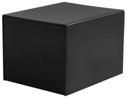 Kunststof horlogedoos, zwart, scharnierend deksel, 12 stuks, 9,9 cm x 8,1 cm x 6,8 cm