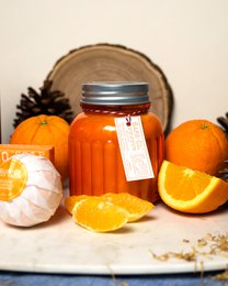 Barr-Co Soap Shop Blutorange Bernstein Apothekerkerze im Glas