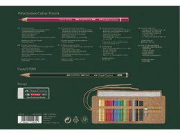 Rollkoffer FC Polychromos Bleistifte 34-tlg., 3x Graphitstifte 9000, 30 Polychromos