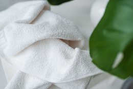 Hanf-Frottee-Handtuch 2er-Set in weißer Farbe