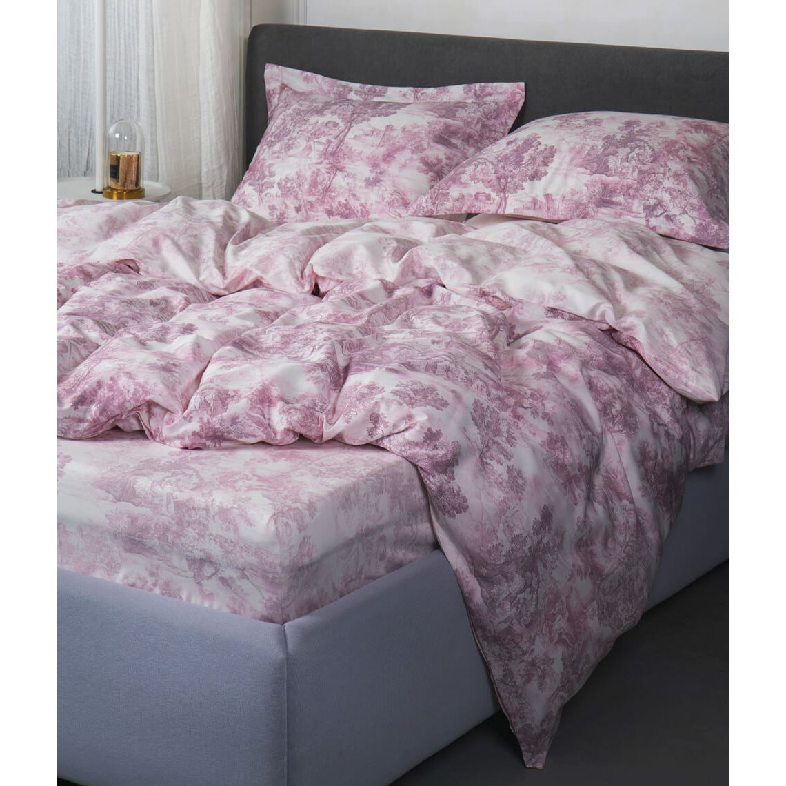 Satijnen beddengoedset Toile Mouve