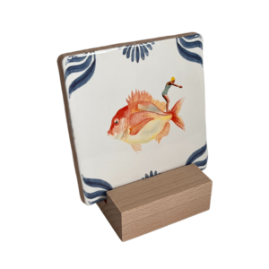 Wooden tile holder