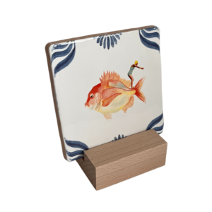 Wooden tile holder
