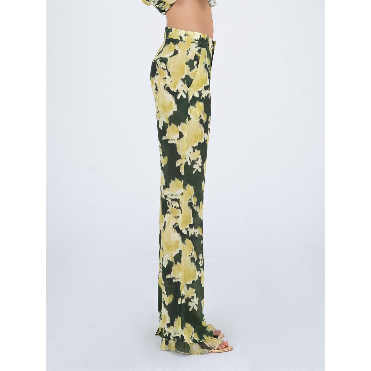 Lime Lagoon Flower Print Pants