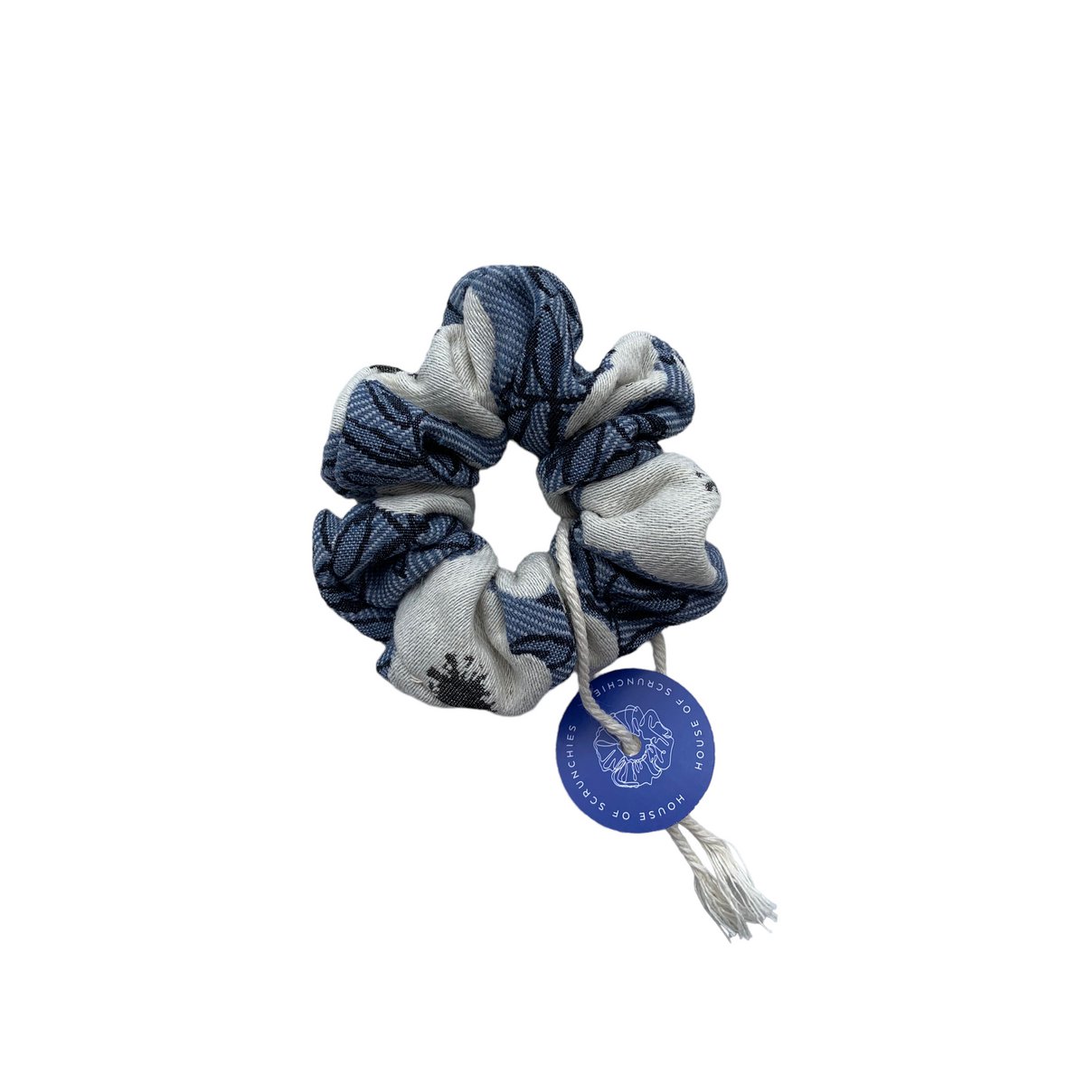 Scrunchie - Light Blue Jacquard - Recycled