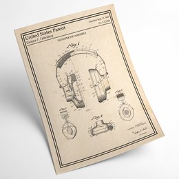 Affiche brevet Casque Audio