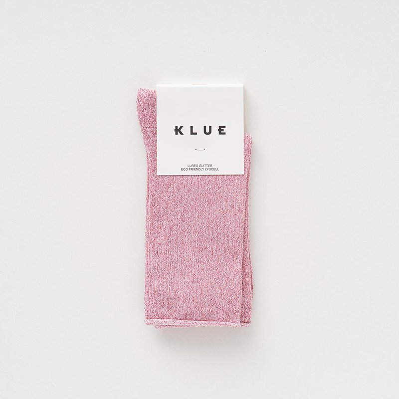 KLUE Glitter Lurex sokken van milieuvriendelijk Lyocell | Roze