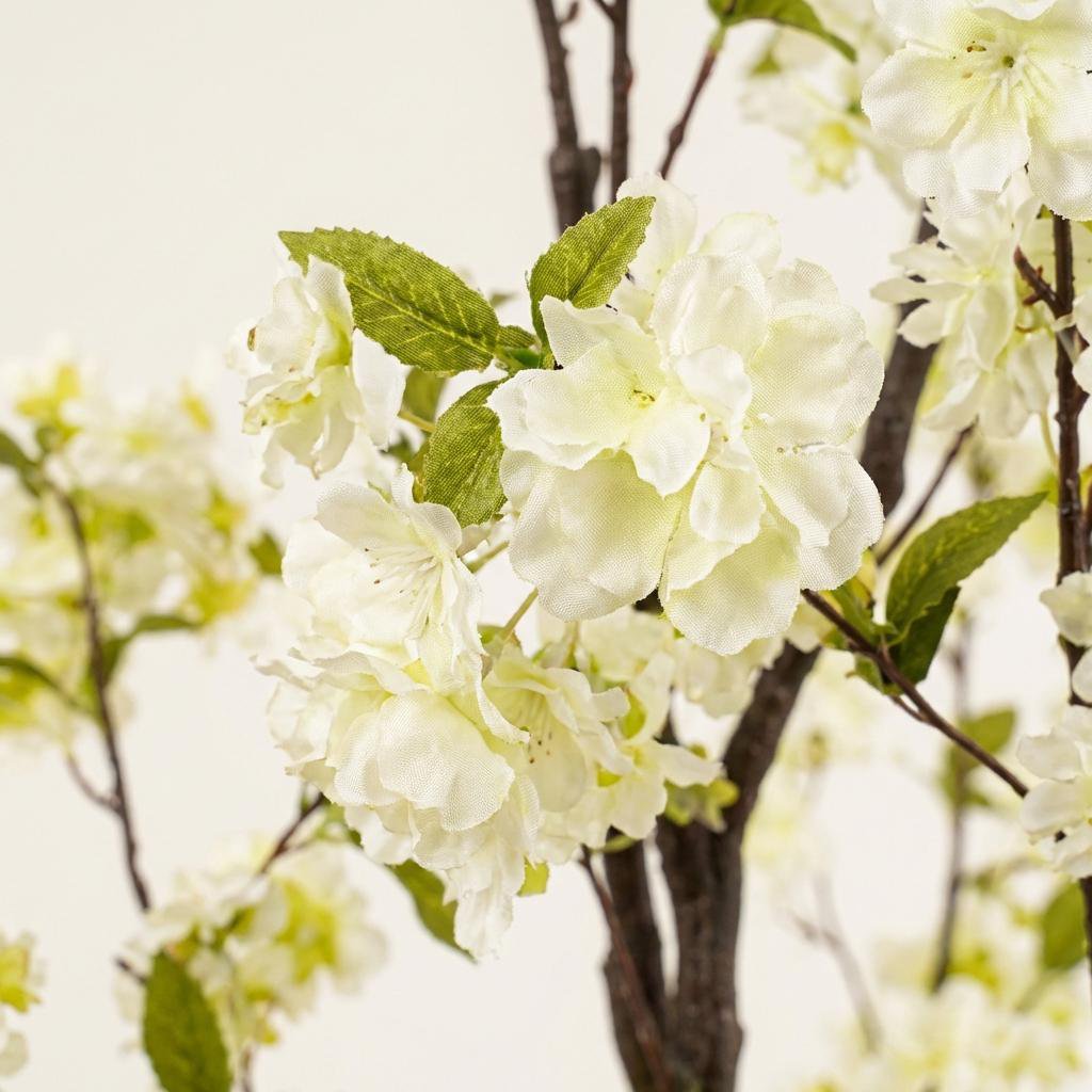 Kunstig plante - Prunus - Kirsebærblomst - Hvid - 175cm