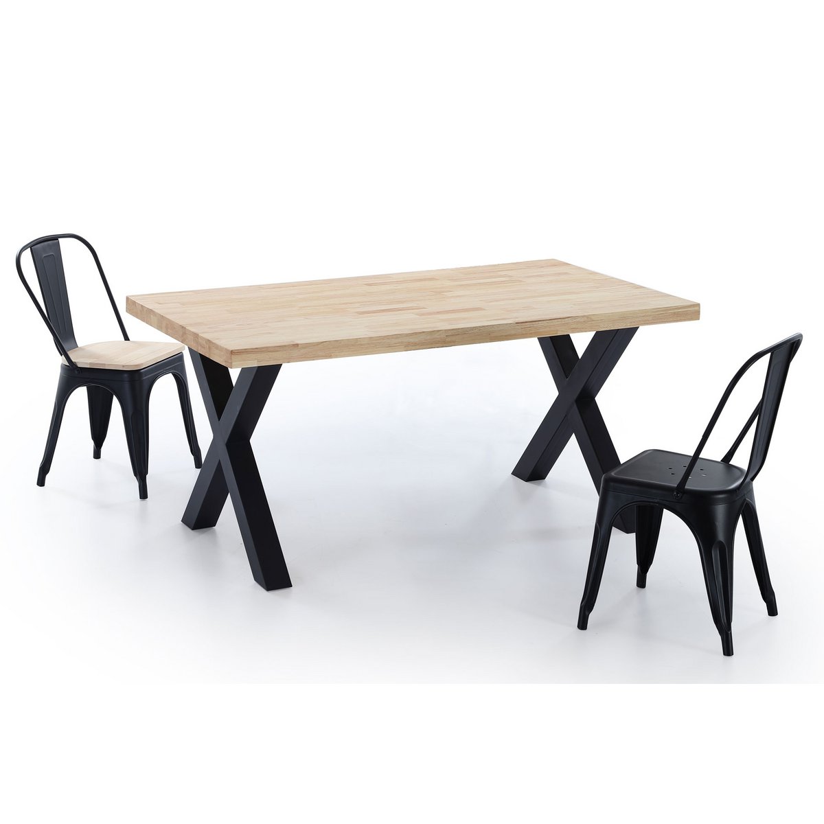 FIXED DINING TABLE X-LOFT 160 OAK / BLACK. OK1200 (8472)