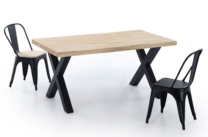 TAVOLO DA PRANZO FISSO X-LOFT 160 ROVERE / NERO. OK1200 (8472)