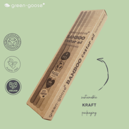 green-goose Bamboo Castor Oil Toothbrushes - 4 Pieces - 100% Biodegradable