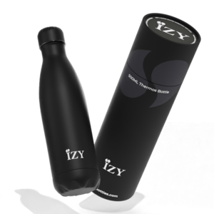 Izy Thermos Flasche - Schwarz - 500 ml to -go isolierte Wasserflaschen